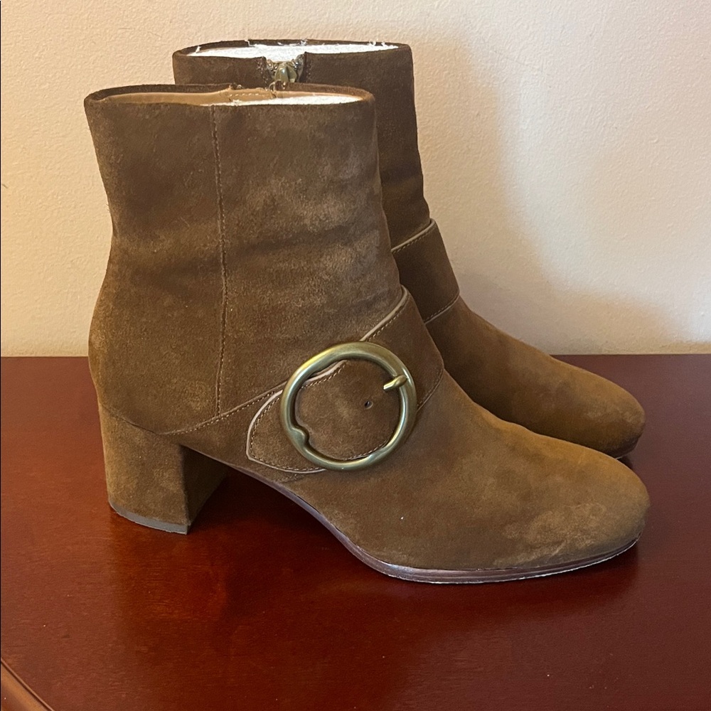 Maddie Suede Buckled Booties by Polo Ralph Lauren - Picture 2 of 11